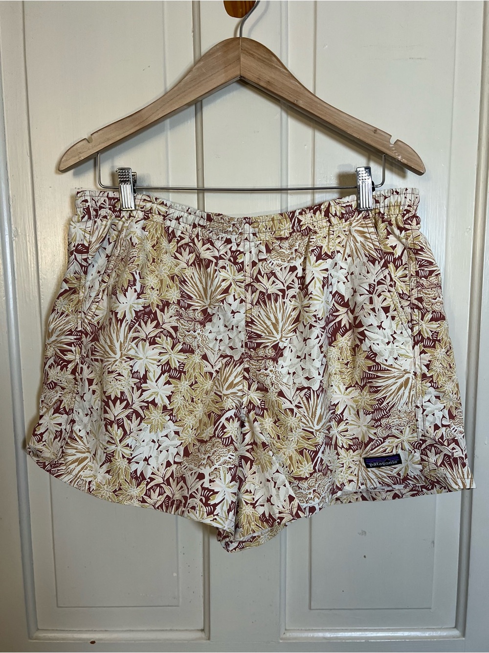 Patagonia Womens Baggies 5” Shorts Size Large Canyon Hike Big Rosehip